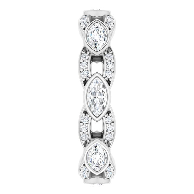 1.36 ct. Marquise & Round Diamond Eternity Band-VIRABYANI